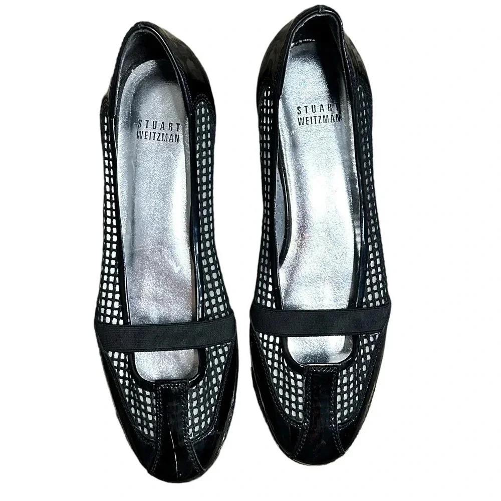 Stuart Weitzman Coolgear Black and White Sneaker Flat Size 8